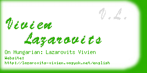 vivien lazarovits business card